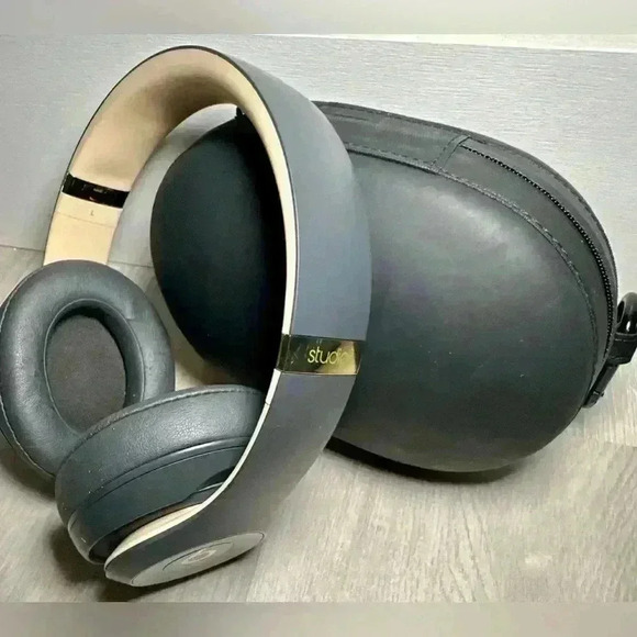 Beats by Dr. Dre Studio 3 Wireless Bluetooth Headphones Shadow Gray Beige Gold - Picture 8 of 11